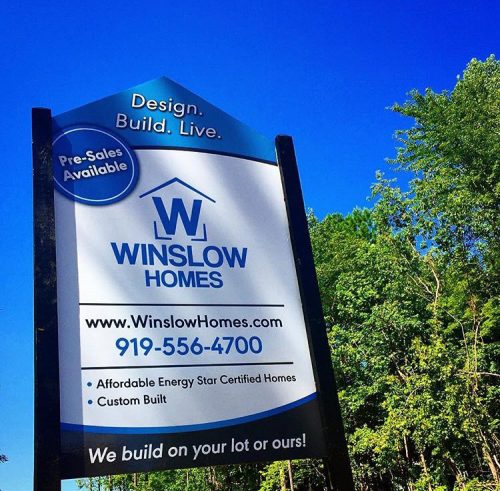 winslow homes sign